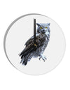 Great Horned Owl Photo 10 InchRound Wall Clock-Wall Clock-TooLoud-White-Davson Sales