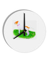 TooLoud Vigilant Dog Watercolor 10 InchRound Wall Clock-Wall Clock-TooLoud-White-Davson Sales