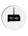 Kansas - United States Shape 10 InchRound Wall Clock-Wall Clock-TooLoud-White-Davson Sales