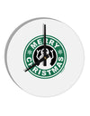 Merry Christmas Latte Logo 10 InchRound Wall Clock-Wall Clock-TooLoud-White-Davson Sales