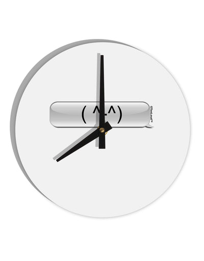 Happy FaceText Bubble 10 InchRound Wall Clock-Wall Clock-TooLoud-White-Davson Sales