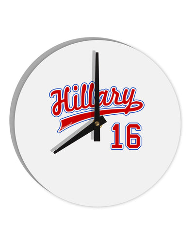 Hillary Jersey 16 10 InchRound Wall Clock-Wall Clock-TooLoud-White-Davson Sales