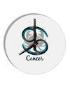 Cancer Symbol 10 InchRound Wall Clock-Wall Clock-TooLoud-White-Davson Sales