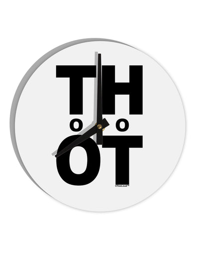 THOT Too Hot 10 InchRound Wall Clock-Wall Clock-TooLoud-White-Davson Sales