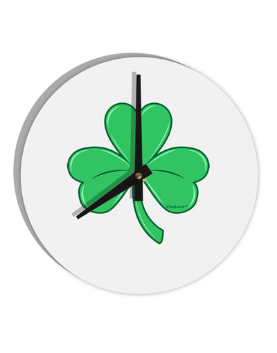 Shamrock Vector Design 10 InchRound Wall Clock by TooLoud-Wall Clock-TooLoud-White-Davson Sales