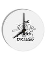 TooLoud Pugs Not Drugs 10 Inch Round Wall Clock