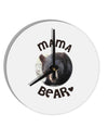 Black Bear - Mama Bear 10 InchRound Wall Clock-Wall Clock-TooLoud-White-Davson Sales