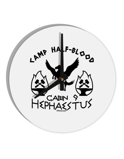 Cabin 9 Hephaestus Half Blood 10 InchRound Wall Clock-Wall Clock-TooLoud-White-Davson Sales