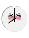 Blushing Anime Eyes 10 InchRound Wall Clock by TooLoud-Wall Clock-TooLoud-White-Davson Sales