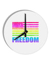 American Pride - Rainbow Flag - Freedom 10 InchRound Wall Clock-Wall Clock-TooLoud-White-Davson Sales