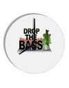 Drop The Bass Fish 10 InchRound Wall Clock-Wall Clock-TooLoud-White-Davson Sales