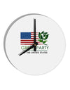 Green Party US Flag 10 InchRound Wall Clock-Wall Clock-TooLoud-White-Davson Sales