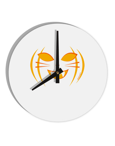 Cat-O-Lantern 10 InchRound Wall Clock-Wall Clock-TooLoud-White-Davson Sales