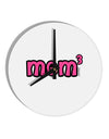 Mom Cubed - Cute Mom of Three Design 10 InchRound Wall Clock by TooLoud-Wall Clock-TooLoud-White-Davson Sales