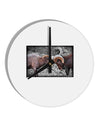 CO Bighorn Head Butt Desaturated 10 InchRound Wall Clock-Wall Clock-TooLoud-White-Davson Sales