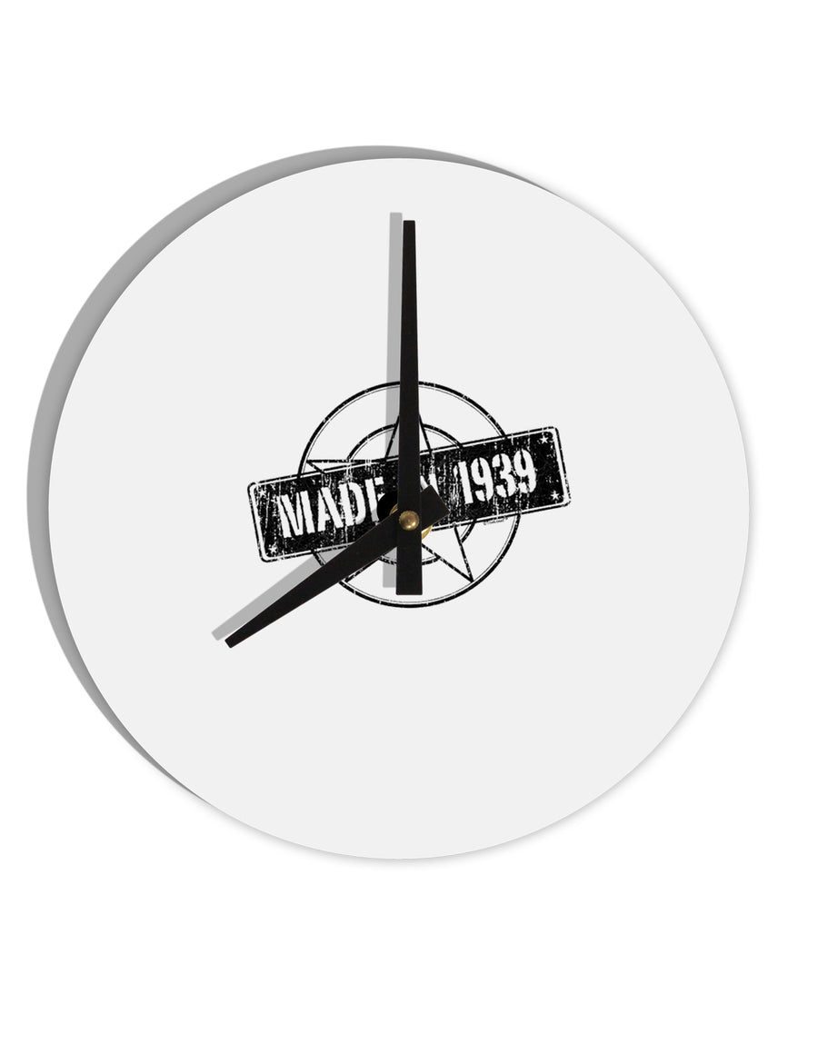 TooLoud 80th Birthday Made in 1939 10 Inch Round Wall Clock-Wall Clock-TooLoud-Davson Sales