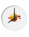 Kissy Face Emoji Girl 10 InchRound Wall Clock-Wall Clock-TooLoud-White-Davson Sales