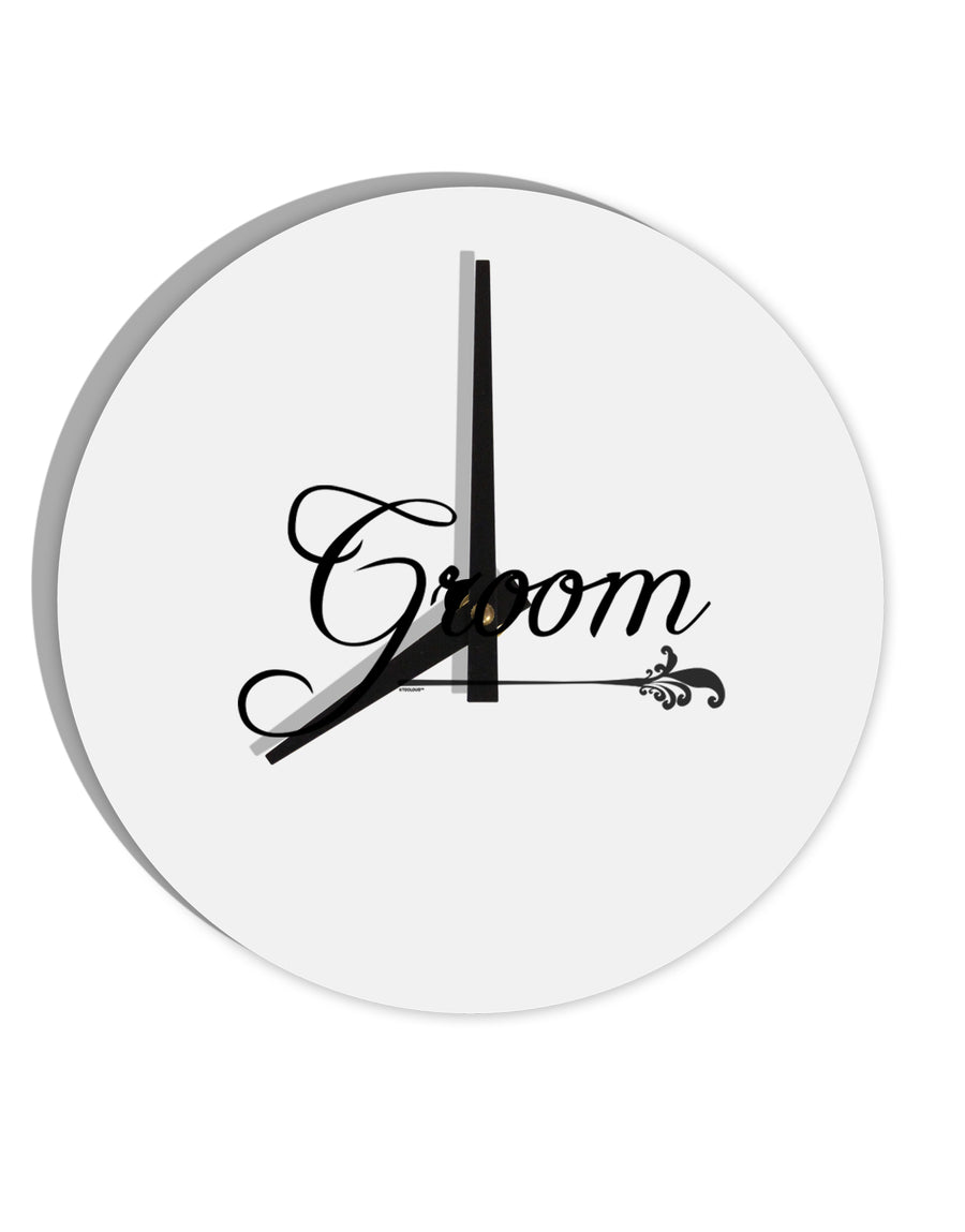 TooLoud Groom 10 Inch Round Wall Clock-Wall Clock-TooLoud-Davson Sales