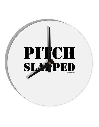 Pitch Slapped 10 InchRound Wall Clock-Wall Clock-TooLoud-White-Davson Sales