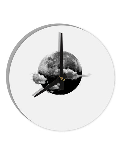 Moon Dream Earth 10 InchRound Wall Clock-Wall Clock-TooLoud-White-Davson Sales