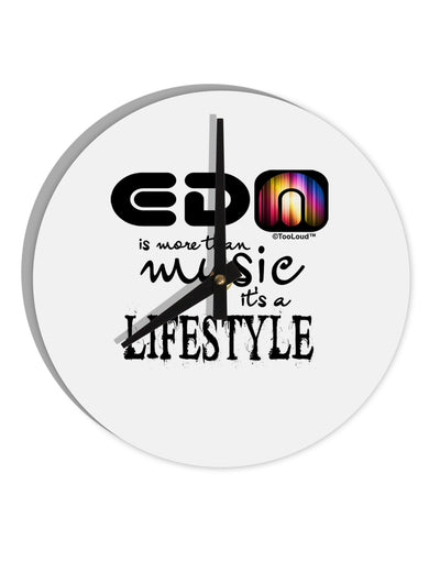 EDM - A Lifestyle 10 InchRound Wall Clock-Wall Clock-TooLoud-White-Davson Sales