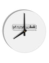 Table Flip Text Bubble 10 InchRound Wall Clock-Wall Clock-TooLoud-White-Davson Sales