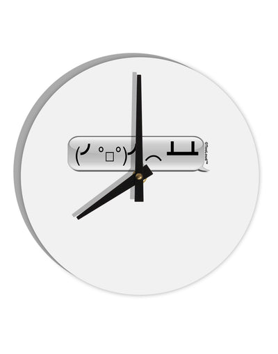 Table Flip Text Bubble 10 InchRound Wall Clock-Wall Clock-TooLoud-White-Davson Sales