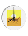 Jurassic Dinosaur Sunrise 10 InchRound Wall Clock by TooLoud-Wall Clock-TooLoud-White-Davson Sales