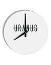 Planet Uranus Text Only 10 InchRound Wall Clock by TooLoud-Wall Clock-TooLoud-White-Davson Sales