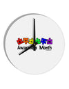 Autism Awareness Month - Colorful Puzzle Pieces 10 InchRound Wall Clock by TooLoud-Wall Clock-TooLoud-White-Davson Sales