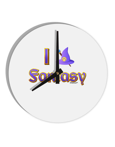 I Love Fantasy 10 InchRound Wall Clock-Wall Clock-TooLoud-White-Davson Sales