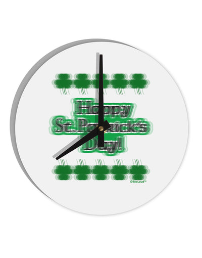 Seeing Double St. Patrick's Day 10 InchRound Wall Clock-Wall Clock-TooLoud-White-Davson Sales