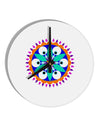Evil Eye Protection Mandala 10 InchRound Wall Clock by TooLoud-Wall Clock-TooLoud-White-Davson Sales