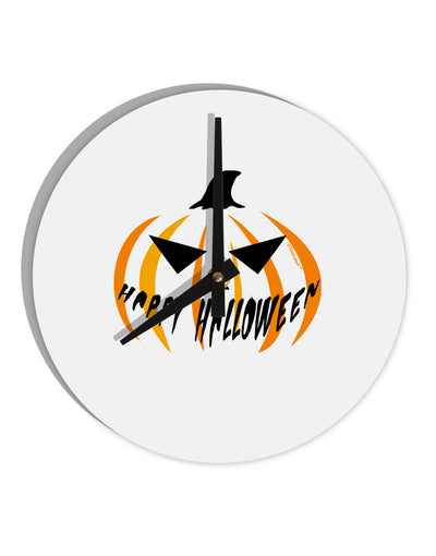 Happy Halloween Jack 10 InchRound Wall Clock-Wall Clock-TooLoud-White-Davson Sales