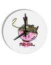 TooLoud Matching Pho Eva Pink Pho Bowl 10 Inch Round Wall Clock 