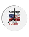 Remember - Veterans 10 InchRound Wall Clock-Wall Clock-TooLoud-White-Davson Sales