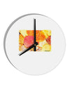 Colorado - Autumn WaterColor 10 InchRound Wall Clock-Wall Clock-TooLoud-White-Davson Sales