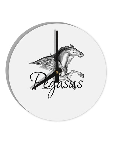 Pegasus Illustration 10 InchRound Wall Clock-Wall Clock-TooLoud-White-Davson Sales