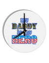 My Daddy is My Hero - Armed Forces - Blue 10 InchRound Wall Clock by TooLoud-Wall Clock-TooLoud-White-Davson Sales