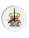 MLK - Only Love Quote 10 InchRound Wall Clock-Wall Clock-TooLoud-White-Davson Sales