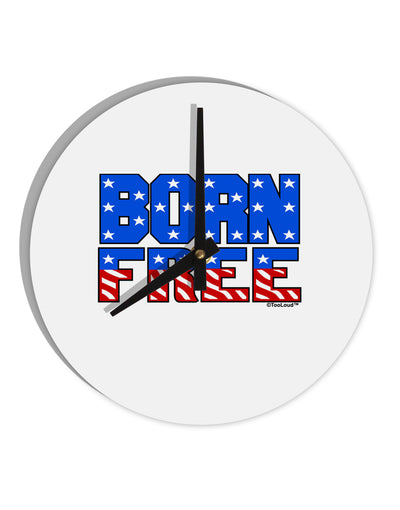 Born Free Color 10 InchRound Wall Clock by TooLoud-Wall Clock-TooLoud-White-Davson Sales