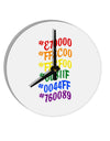 TooLoud Pride Flag Hex Code 10 Inch Round Wall Clock-Wall Clock-TooLoud-Davson Sales