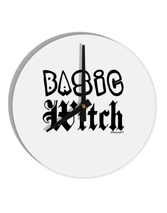 Basic Witch 10 InchRound Wall Clock-Wall Clock-TooLoud-White-Davson Sales