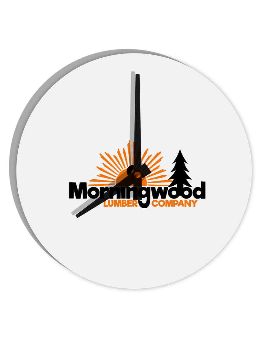 Morningwood Company Funny 10 InchRound Wall Clock by TooLoud-Wall Clock-TooLoud-White-Davson Sales