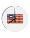 American Bacon Flag 10 InchRound Wall Clock-Wall Clock-TooLoud-White-Davson Sales