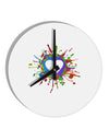 Heart Paint Splatter 10 InchRound Wall Clock-Wall Clock-TooLoud-White-Davson Sales