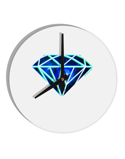 Space Diamond 10 InchRound Wall Clock-Wall Clock-TooLoud-White-Davson Sales