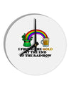 End Of The Rainbow Text 10 InchRound Wall Clock-Wall Clock-TooLoud-White-Davson Sales