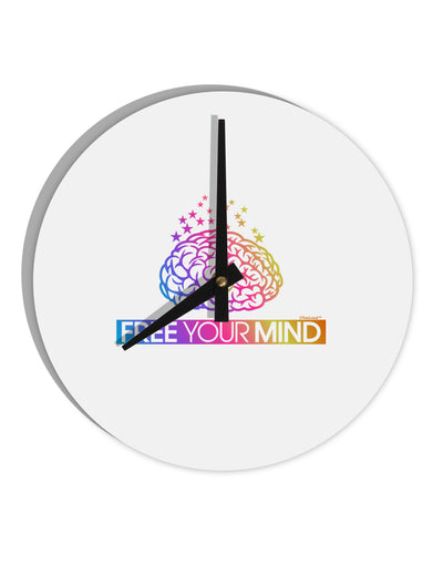 Free Your Mind 10 InchRound Wall Clock-Wall Clock-TooLoud-White-Davson Sales