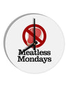 Meatless Mondays 10 InchRound Wall Clock by TooLoud-Wall Clock-TooLoud-White-Davson Sales